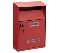 ARREGUI D-2006/R Letter Box Made of galvanised Steel, Size, red, Größe S (DIN A5) -32,5 x 22 x 11 cm