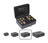 Arregui Elegant C9634-EUR Steel Flow Box with Coin Counter Tray, 25 cm Wide, Box, Black