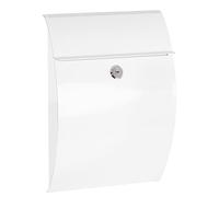ARREGUI Galan E5961 Galvanised Steel Letterbox | Size S (DIN A5 Post) | Small Wall Letter Box for Outdoor Use with Protective Flap | Post Box for Outdoor Use | Easy Assembly | White