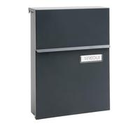 ARREGUI Line E6805 Small Steel Exterior Letter Box Size S (DIN A5) | Wall Fixing | for Mail with Capped Lock | Rain Proof | Modern | Easy to Install | Anthracite
