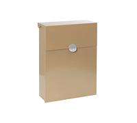 Arregui Personalised Outdoor Metal Mailbox, Iridium - Silver, DIN A4-37 x 27 x 10 cm