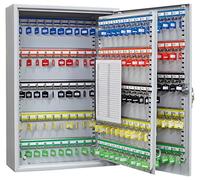 ARREGUI PL200 Steel Cabinet, Adjustable and Numbered Hook Rails List, Includes Labelable Key Chains, 55 x 38 x 14 cm, Light Grey, Gray, 200 Schlüssel