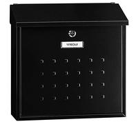ARREGUI Premium Maxi E5614 Steel Exterior Mailbox, Size L (Magazines, C4 Envelopes), Large Capacity, Individual Mailbox, Large Wall Mailbox, Rainproof, Easy to Install, Black