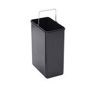 ARREGUI Step Bin 15 Litre Plastic Replacement Bin with Metal Handle - Black