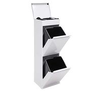 Arregui Top CR221-B Multipurpose Top Storage, Waste Bin 2 Buckets Stainless Steel Cabinet 2 x 17 l (34 l), White, 97.5 x 30.6 x 24.4 cm