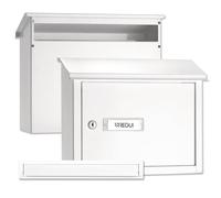 Arregui V4081 - Mail Box with Card Holder, Steel, Capacity for Magazines, 365 x 300 x 145 mm, White