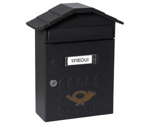 Arregui Villa - Outdoor Letterbox (Steel, 360 x 298 x 120 mm), Black, E5004