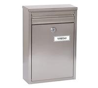 ARREGUI Zaguán E5757 Stainless Steel Exterior Mailbox, Size S (DIN A5 Mail), Small Wall Mailbox, Letter Box with Rear Mouth, Anti-Corrosion, Easy to Install, Stainless Steel