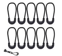 ArrErr 10 Pack Laptop Backpack Zipper Pulls Replacement with Non Slip Rubber Grips Zippers Pull Handle Tab Tether Zipper Head Pullers for Military Tactical Backpack Travel Backpack Hiking Backpacks