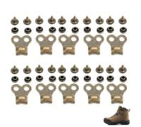 ArrErr 10 Set Hiking Boots Lace Hooks Replacement Bronze Boot Shoe Laces Eyelets Hook with Rivets Speed Hooks for Hiking Shoe Work Boots Mountaineering Shoes Climbing Boots Military Tactical Boot