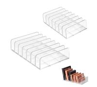 ArrErr 14 Slots Universal Multi Device Organizer Dock Space-Saving Acrylic Clear Multi Phone Stand Holder Divider for iPhone Portable External Hard Drive HDD Phone Cases External CD/DVD Drive
