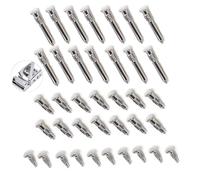 ArrErr 38 Pack Rachet Belt Pin Replacement Screw Side Rivet Fix Plug Nail Pins for Leather Belts Sliding Automatic Buckle Repair Parts Hardware Components, Silver, L:3 * 15.3mm/0.11 * 0.6in,.