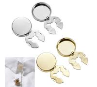 ArrErr 4 Pack Button Covers Decorative Button Cover Cufflinks DIY Flatback Charms Setting Tray Holder Cuff Links Buttons for Men's Dress Shirts Formal Shirt Business Suit Set Blazer Wedding Suits