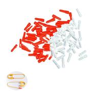 ArrErr 50 Pack Brooch Pin End Cap Needle Tip Protector Keeper Stopper Rubber Protective Cover Prick Proof Safety Mini Sleeve Case for Badge Broaches Suit Backing Lapel Hat Pins DIY Jewelry Brooches