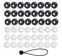 ArrErr 50 Pack Bungee Balls Stopper Replacement End Lock Stops for Ball Bungee Cords Heavy Duty Bungie Cord Balls Canopy Tarp Tie Down Bungee Balls Camping Tents Shock Cord Rope Elastic Stretch String
