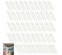 ArrErr 50 Pack Clothes Drying Hanger Clips Hooks Replacement Double Ended Hook Connector for Hanging Clothes Drying Rack Clips Rotatable Underwear Socks Drying Drip Hanger Foldable Hanging Rack