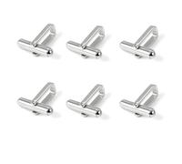 ArrErr 6 Pack Blank Cufflinks Setting Stainless Steel Cufflink Tray Studs Glass Cabochon Frame Base Cuff Link Buttons for Glass Dome Cabochons Custom Photo Jewelry Making Coin Charms Epoxy Resin