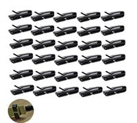 FOXCUP ArrErr 30 Pack Webbing Ending Clip Quick Slip Keeper 1'' Buckle End Loop Fastener Organizer Clip Adjuster Retainer for Excess Straps Molle Tactical Backpack Adjusting