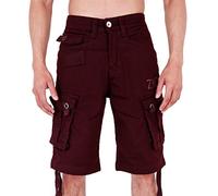 Arrested Development Mens Chino Twill Combat Shorts MJT55 Burgundy 32