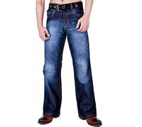 Arrested Development Mens Classic Bootcut Fit Jeans Darkwash Lightwash Grey & Black (46 Regular, Dark Wash)