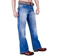 Arrested Development Mens Classic Bootcut Fit Jeans Darkwash Lightwash Grey & Black (46 Regular, Light wash)
