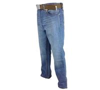 Arrested Development Mens Comfort Classic Fit Denim Jeans with Belt W 28-50 L 29 31 33 with Zip Fastening Regular Classic Smart Casual Pants Bottoms Cotton Designer Straight Blue Black Grey Washed