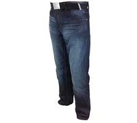 Arrested Development Mens Comfort Classic Fit Denim Jeans with Belt W 28-50 L 29 31 33 with Zip Fastening Regular Classic Smart Casual Pants Bottoms Cotton Designer Straight Blue Black Grey Washed