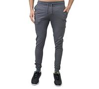 Arrested Development Mens Designer AD Super Skinny Fashion Joggers Cuffed Leg Soft Cotton Trousers Jogging Bottoms Pants Jog Grey