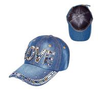 ARRIA Satin-Lined Baseball Cap, Adjustable Hat, Love