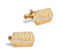 arricraft 1 Pair Cuff Links Men Gold Cufflinks, Rectangle Stainless Steel Cufflinks Classic Business Suit Jewelry Wedding Party Shirt Accessories for Business, Special Occasions