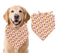 arricraft 1 Pc Autumn Theme Dog Bandana, Autumn Leaves Pattern Triangle Adjustable Comfortable Pet Bibs Washable Cotton Scarf Kerchief for Large Dog 78x39cm(30.7x15.35 inch)