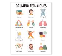 arricraft 1 Pc Calming Strategies Growth Mindset Posters, Read a Book Emotions Poster Calm down Corner Supplies Unframed Wall Art Paper for Therapy Counseling Office Bedroom 28x35cm/11x13.7"