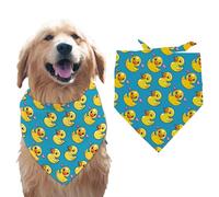arricraft 1 Pc Cute Pet Dog Bandana, Blue Cotton Triangle Pet's Bandana Duck Animal Heart Washable Scarf Bibs Printed Accessories Dog Photo Props Chief for Large Dogs and Pets 55x55x78cm