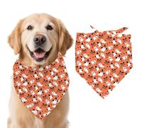 arricraft 1 Pc Halloween Theme Dog Bandana, Ghost Pattern Triangle Adjustable Comfortable Pet Bibs Washable Cotton Scarf Kerchief for Large Dog 78x39cm(30.7x15.35 inch)