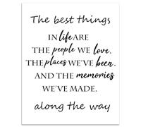 arricraft 1 Pc Inspirational Quote Wall Poster, Unframed Best Things in Life Poster Paper Positive Quotes Art Print Family Signs for Home Dorm Classroom Office Wall Decor 25.4x20.5cm