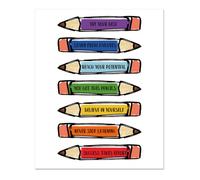 arricraft 1 Pc Mental Health Wall Poster, Try Your Best Believe In Yourself Print Boho Classroom Decor Therapy Counseling Decor Educational Poster for Counselor School 25.4x20.5cm