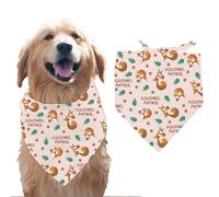 arricraft 1 Pc Pet Dog Bandana, Cotton Triangle Pet's Bandana Squirrel Patrol Washable Scarf Bibs Animal Foot Printed Pet Accessories Chief for Large Dogs and Pets 55x55x78cm