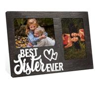 arricraft 1 Pc Wood Picture Frame for Sister, Best Sister Ever 2 Photo Frame Hold 10x15cm(4x6inch) Photos Wall Picture Frame for Birthday Sister Graduation Wedding Christmas