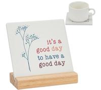 arricraft 1 Set Positive Decor Motivational Gifts, Porcelain It's a Good Day Sign Inspirational Desk Art Decor Mindset Good Vibes Decoration motivational gifts for Graduation Office Desk Table Shelf