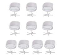 arricraft 10 Set 1:25 Scale Miniature Chair, Miniature Backrest Swivel Egg Chair Mini Plastic Chairs for Little People Room Dollhouse Decoration, 23x30mm(0.9x1.18 inch)