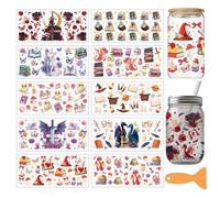 arricraft 10 Sheets Book Theme UV DTF Cup Wrap for 16OZ Glass, Fan Fantasy Books Dragon Rub on Decals PVC Transfer Stickers for DIY Cups Window Home Printing Decoration 24x11cm/9.4x4.3inch