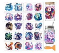 arricraft 10 Sheets Magical Animal Theme UV DTF Cup Wrap Stickers | 24x11cm Rub on Transfers for Crafts Waterproof Rub on Decals for 16 oz Glass Cups Mug Tumbler Window Home Decoration