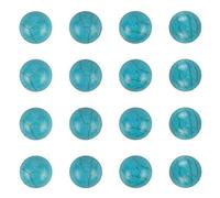 arricraft 100 Pcs Synthetic Turquoise Gemstone Cabochons, 8mm Half Round Flat Back Dome Dark Cyan Gemstones for Jewellery Making