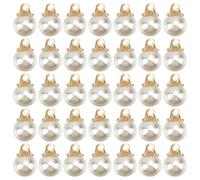 arricraft 100 Pcs White Imitation Pearl Pendant Charms, 8mm Round Plastic Pearls Bulk Beads Dangling Charms for DIY Crafts Necklace Bracelet Jewelry Making Accessories