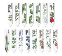 arricraft 15 Pcs Vegetable Fruit herb Plant Labels, Aesthetic Patterned Acrylic Plant Markers Bell Pepper Blueberry Mint Sage Garden Tag Sign for Seed Potted Farm Supplies 4x0.7inch(10.2x2cm)