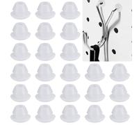 arricraft 150 pcs White Pegboard Hook Locks, Fits for 1/4"-9/32" Hole & 1/8"-5/32" Hook Diameter Peg Hole Board Accessories Peg Board Plugs Pegboard Locks for Stopping Hooks from Falling Off 9x6.5mm