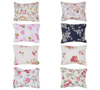 arricraft 16pcs Miniature Sofa Pillow for Mini House, 8 Styles Flower Pattern 1:12 Scale Couch Pillow Models Sofa Bed Accessories for House Scene Decoration, 1.34 x 1.77 x 0.7 Inch