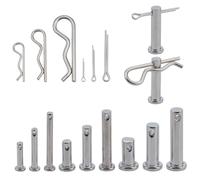 arricraft 184 Pcs Clevis Pin Cotter Pins Dowel Pins Assortment Kit, 15 Sizes 304 Stainless Steel Hitch Pin Clips Open Latch for Cars Mechanics Accessories