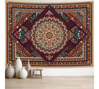 arricraft 1pc Indian Bohemian Style Tapestry for Bedroom, Abstract Floral Plant and Decorative Patterns Tapestry Wall Hanging for Living Rooms Dormitories Kitchens Studies, 47.24x35.43 Inch