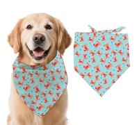 arricraft 1pc Pet Dog Bandana, 21.7"x21.7"x30.7" Ocean Crab Repeated Pattern Adjustable Cotton Triangle Pet's Bandana Washable Scarf Bibs Printed Chief for Spring Summer Large Dogs and Pets